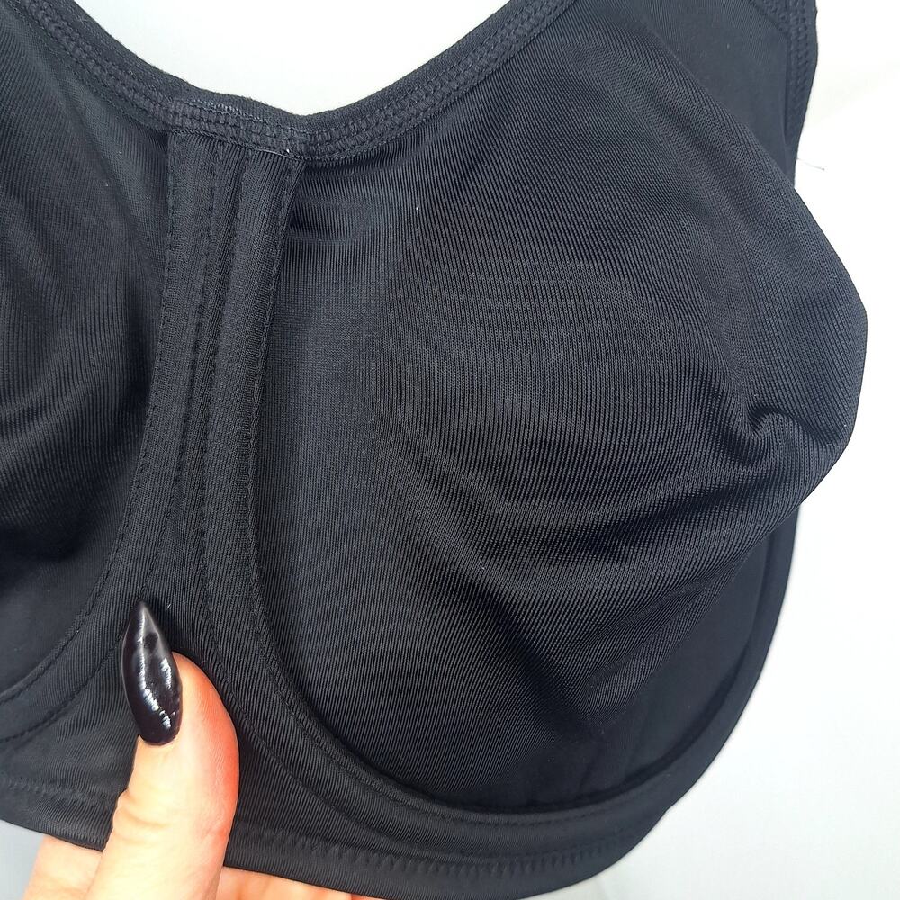 Wacoal 38DD Simone Sport Underwire Bra High Impact 855170 Black Adjustable Strap - Picture 7 of 10